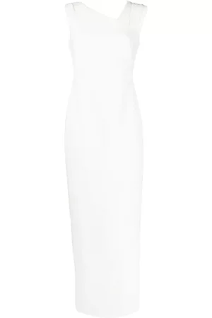 RACHEL GILBERT Vera asymmetric-neck gown - White