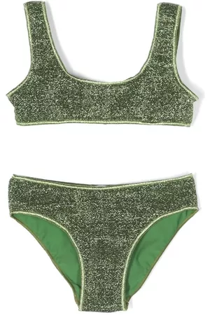 Oseree Girls Bikini Sets - Metallic-effect bikini set - Green