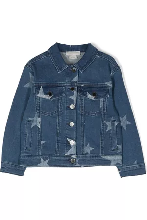 Stella McCartney Girls Denim Jackets - Star-print denim jacket - Blue