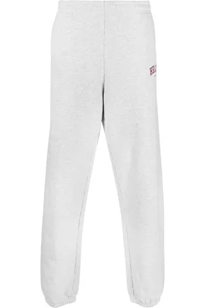 Sporty & Rich Logo cotton-blend track pants - Grey