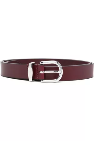 Isabel Marant Men Belts - Buckled leather belt - Red