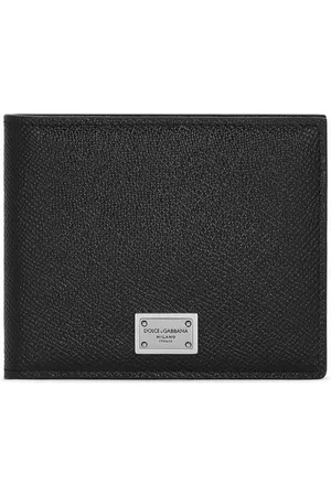 Dolce & Gabbana Men Wallets - Logo-plaque grained wallet - Black