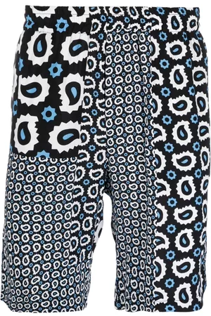 Msgm Men Bermudas - Paisley-print knee-length shorts - Blue