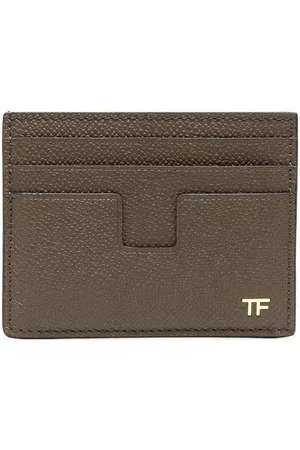 Tom Ford Men Wallets - Sheepskin leather-blend cardholder - Brown