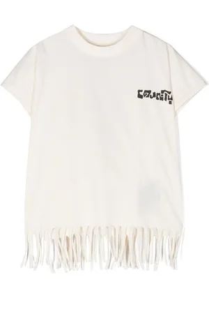 MARCELO BURLON Sunset Cross fringed T-shirt