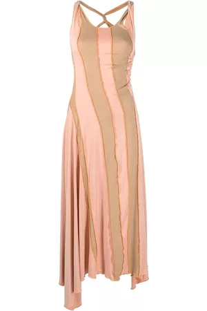 Diesel Women Asymmetrical Dresses - Asymmetric midi dress - Brown