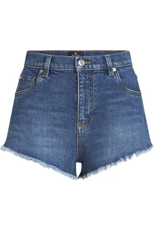Etro Logo-appliqué denim mini shorts