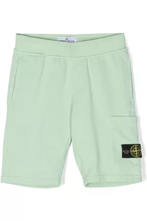 Stone Island Boys Shorts - Compass-patch shorts - Green