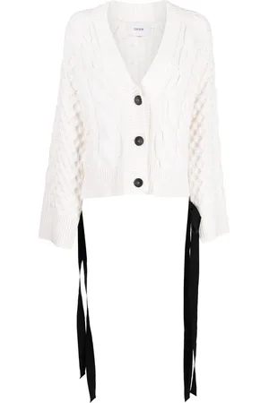 Erdem Boxy cable-knit cardigan