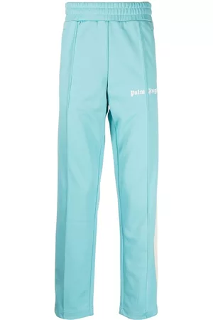Palm Angels Men Sweatpants - Stripe-detail track pants - Blue
