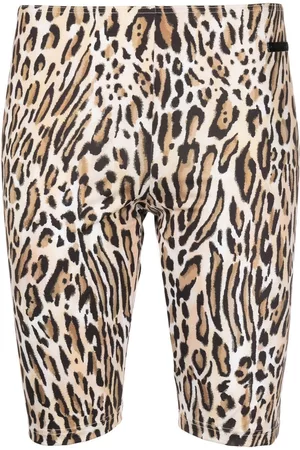 Moschino Women Bikinis - Leopard-print swim shorts - Neutrals
