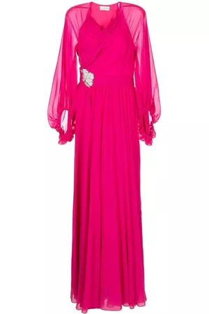 Sachin & Babi Women Evening Dresses - Amata crystal-embellished chiffon gown - Pink