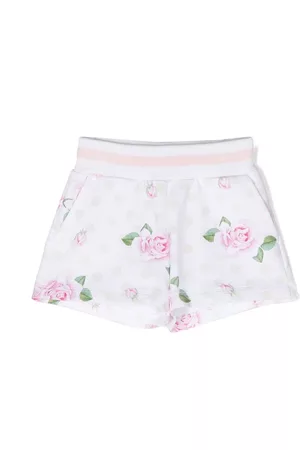 MONNALISA Floral-print shorts - White