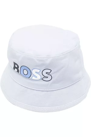 HUGO BOSS Hats - Logo-print bucket hat - Blue