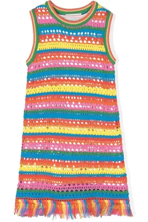 Stella McCartney Girls Casual Dresses - Multicolour crochet dress - Pink