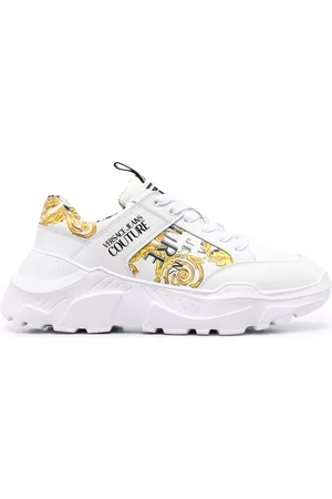 VERSACE Men Low Top & Lifestyle Sneakers - Logo Couture Speedtrack low-top sneakers - White