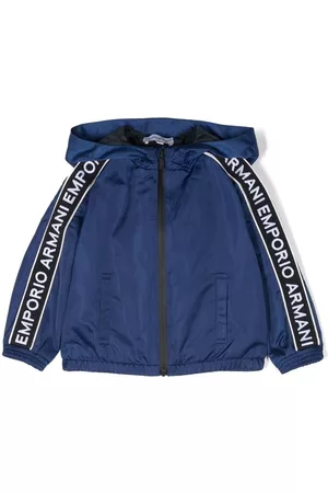 Emporio Armani Bomber Jackets - Zip-up hooded jacket - Blue