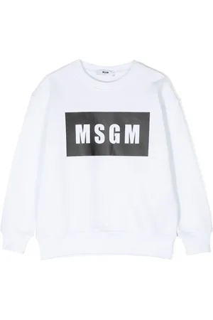 Msgm Logo-print cotton sweatshirt