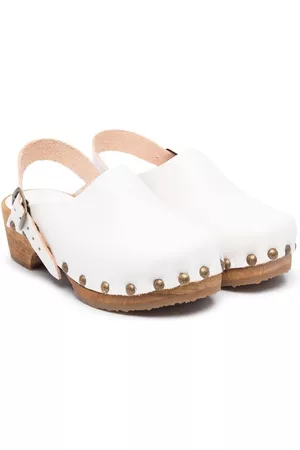 BONPOINT Clogs - Studded leather clogs - White