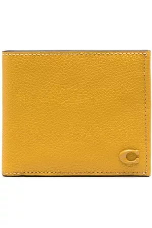 Coach Logo-plaque leather wallet - Yellow