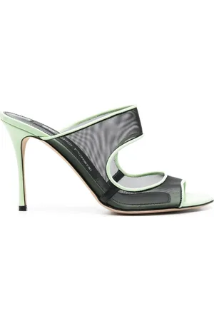 Sergio Rossi Mesh detail open-toe pumps
