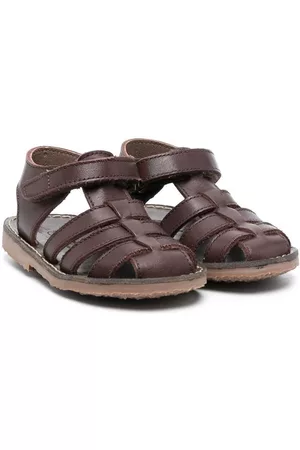 BONPOINT Closed-toe leather sandals - Brown