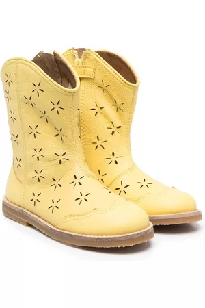 Camper Ankle Boots - Savina perforated ankle boots - Yellow