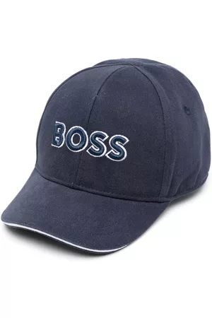 HUGO BOSS Caps - Logo-embroidered baseball cap - Blue