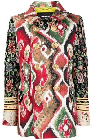 Dsquared2 Women Coats - Contrasting-prints coat - Multicolour