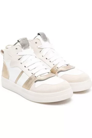 Brunello Cucinelli High-top leather sneakers - Neutrals