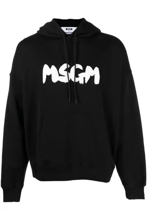 Msgm Logo-print cotton hoodie
