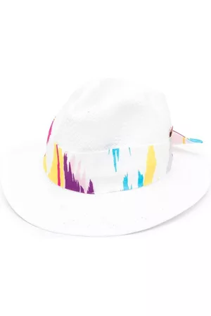Missoni Girls Hats - Fedora embellished ribbon hat - White