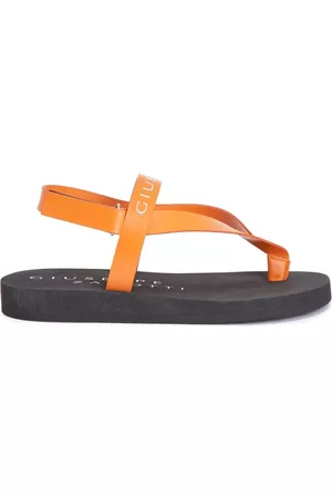 Giuseppe Zanotti Men Flip Flops - Khais logo-strap flip flops - Orange