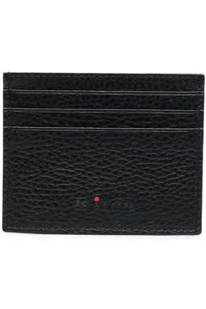 Kiton Men Wallets - Grained-leather card holder - Black