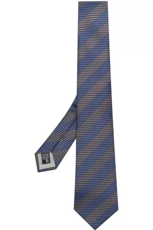 Armani Men Bow Ties - Diagonal stripe design tie - Blue