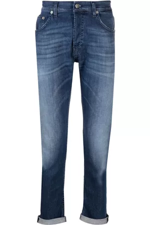 Dondup Men Slim Jeans - Stonewashed mid-rise jeans - Blue