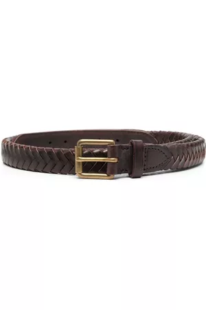 Ralph Lauren Men Belts - Braided leather belt - Brown