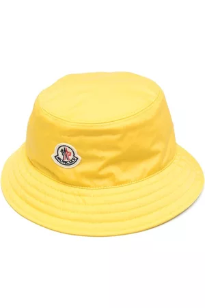 Moncler Men Hats - Logo patch bucket hat - Yellow