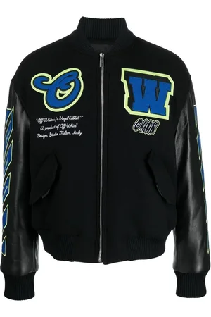 Off-White - Varsity Bomber Jacket, Men, Black