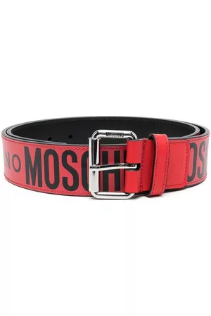 Moschino Logo-print buckle belt - Red
