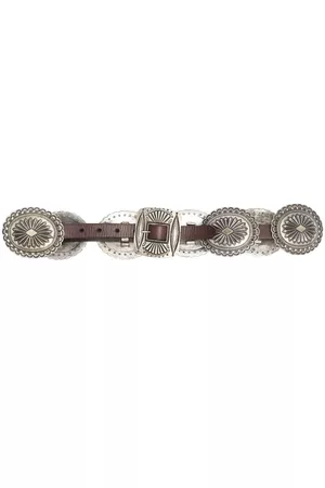 Ralph Lauren Women Belts - Western-style engraved buckle belt - Brown