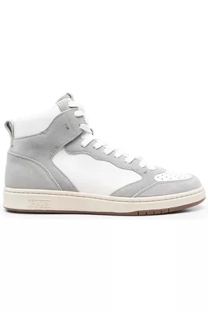 Ralph Lauren Men Sneakers - Court hi-top suede sneakers - White