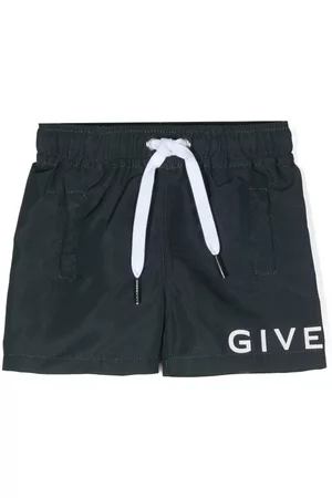 Givenchy Swim Shorts - Logo-print drawstring swim shorts - Black