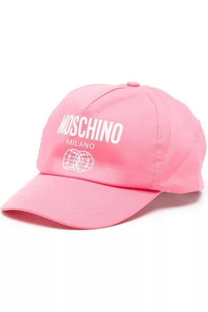 Moschino Girls Accessories - Logo-print cotton cap - Pink