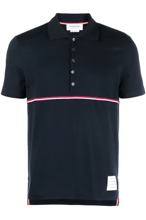 Thom Browne RWB-stripe polo shirt