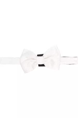 corneliani Silk bow tie - White