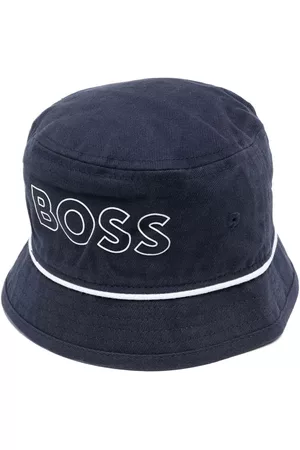 HUGO BOSS Logo-print bucket hat - Blue