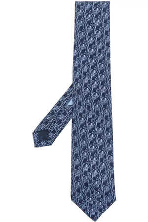 Salvatore Ferragamo Patterned silk tie - Blue