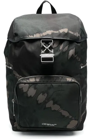 Luxury backpack - Off-White gray backpack with iconic arrows on the front.