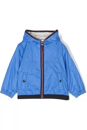 Moncler Jackets - Hooded zip-up jacket - Blue